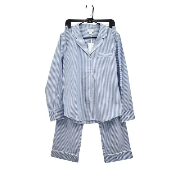 Petite Plume Women's French Blue Seersucker Pajama Set - XS - Picture 2 of 11